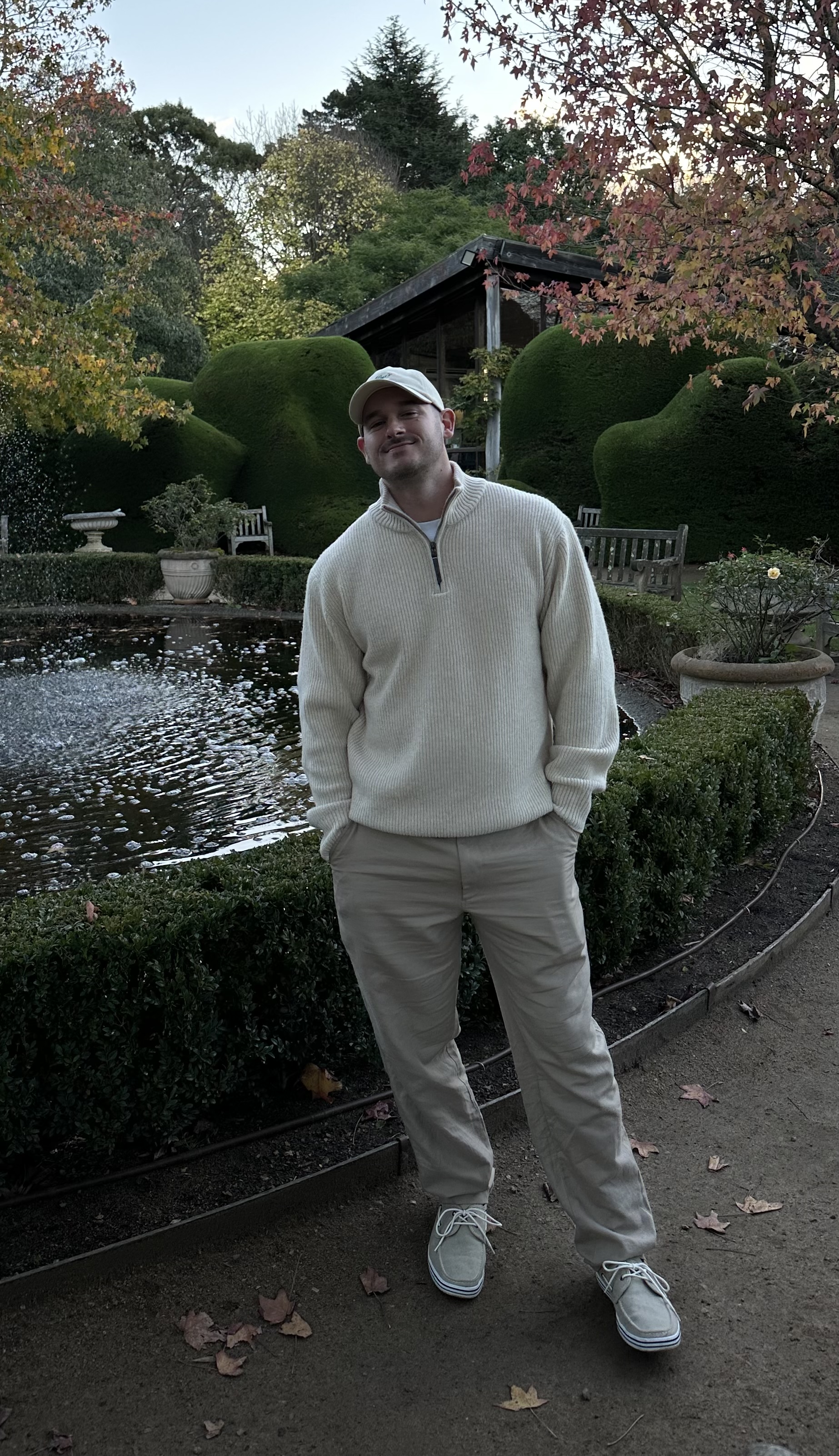 picture of mitch near a fountain